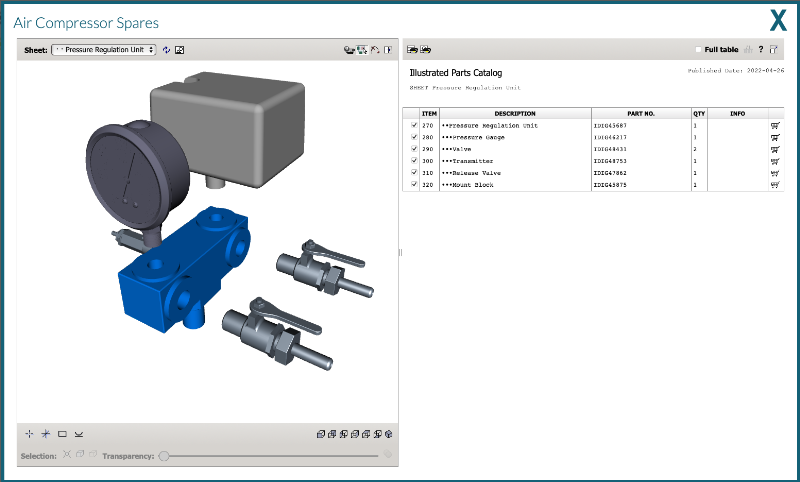 Air Compressor Spares catalogue